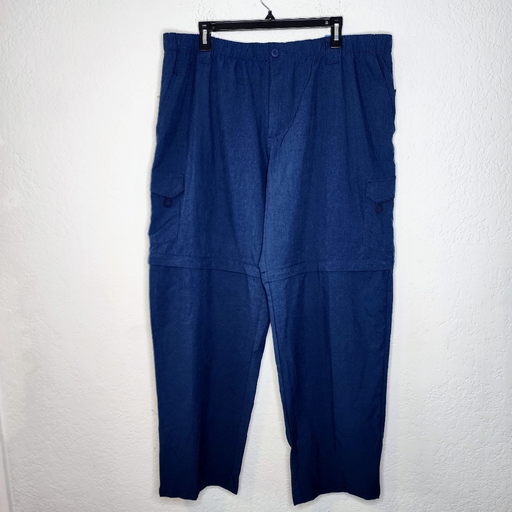 Reel Legends Performance Outfitters Sz XXL Mackerel Convertible Zip Off Pants